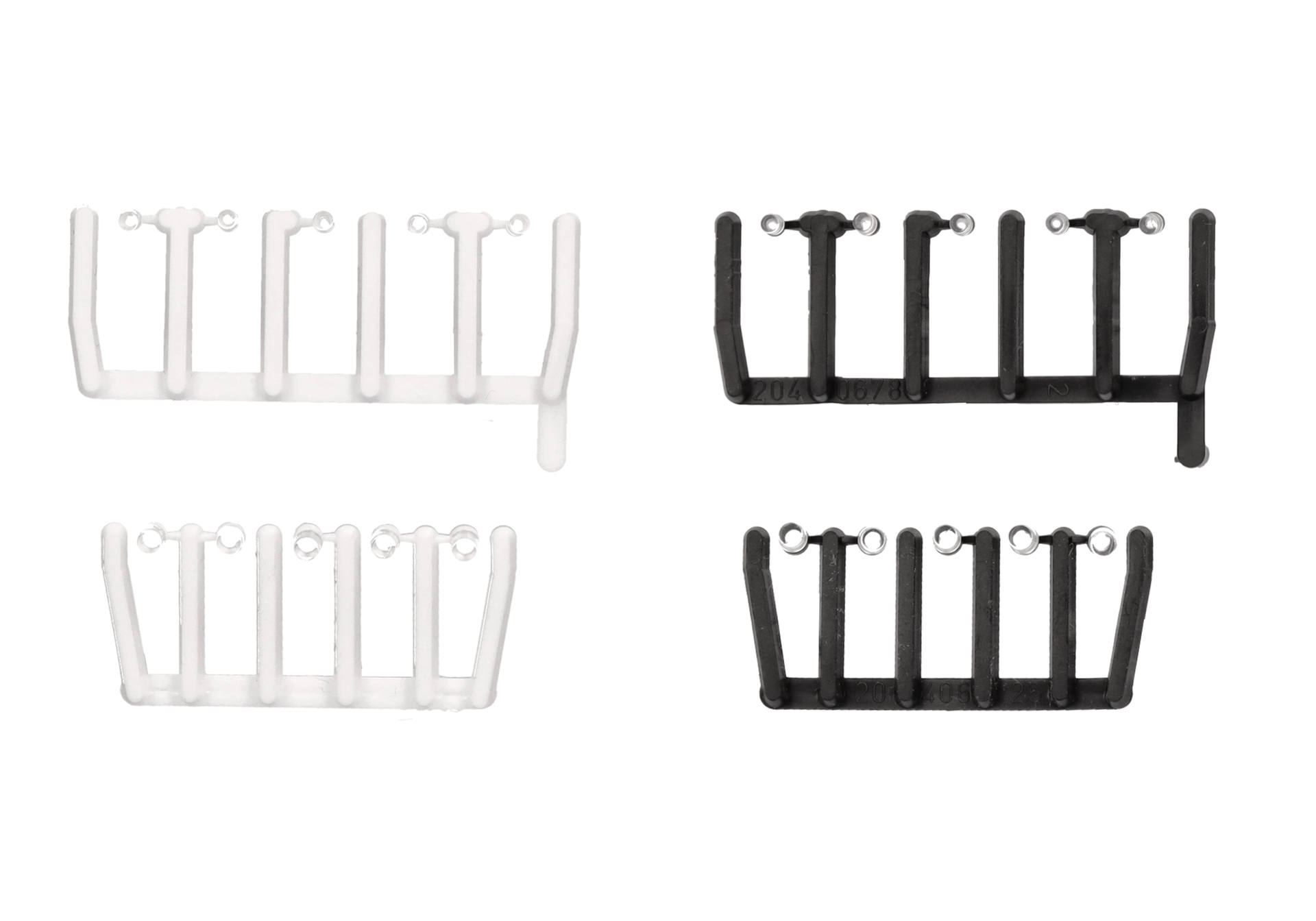 herpa Cars&Trucks 1/87 (プラスチック製) 信号灯 クリア ホワイトベース＆ブラックベース 大小各20個（80個入り）