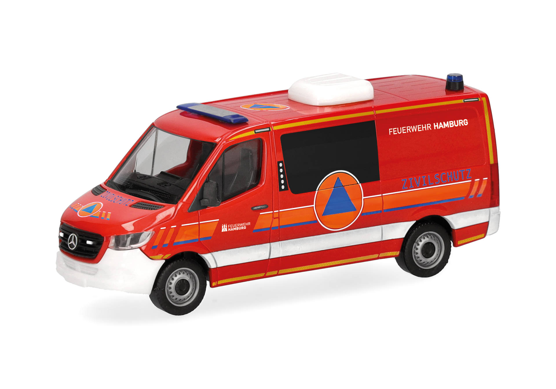 [予約]herpa Cars&Trucks 1/87 (プラスチック製) メルセデスベンツ スプリンター '18 フラットルーフハーフバス "ハンブルク消防隊/CBRN-ErKW"