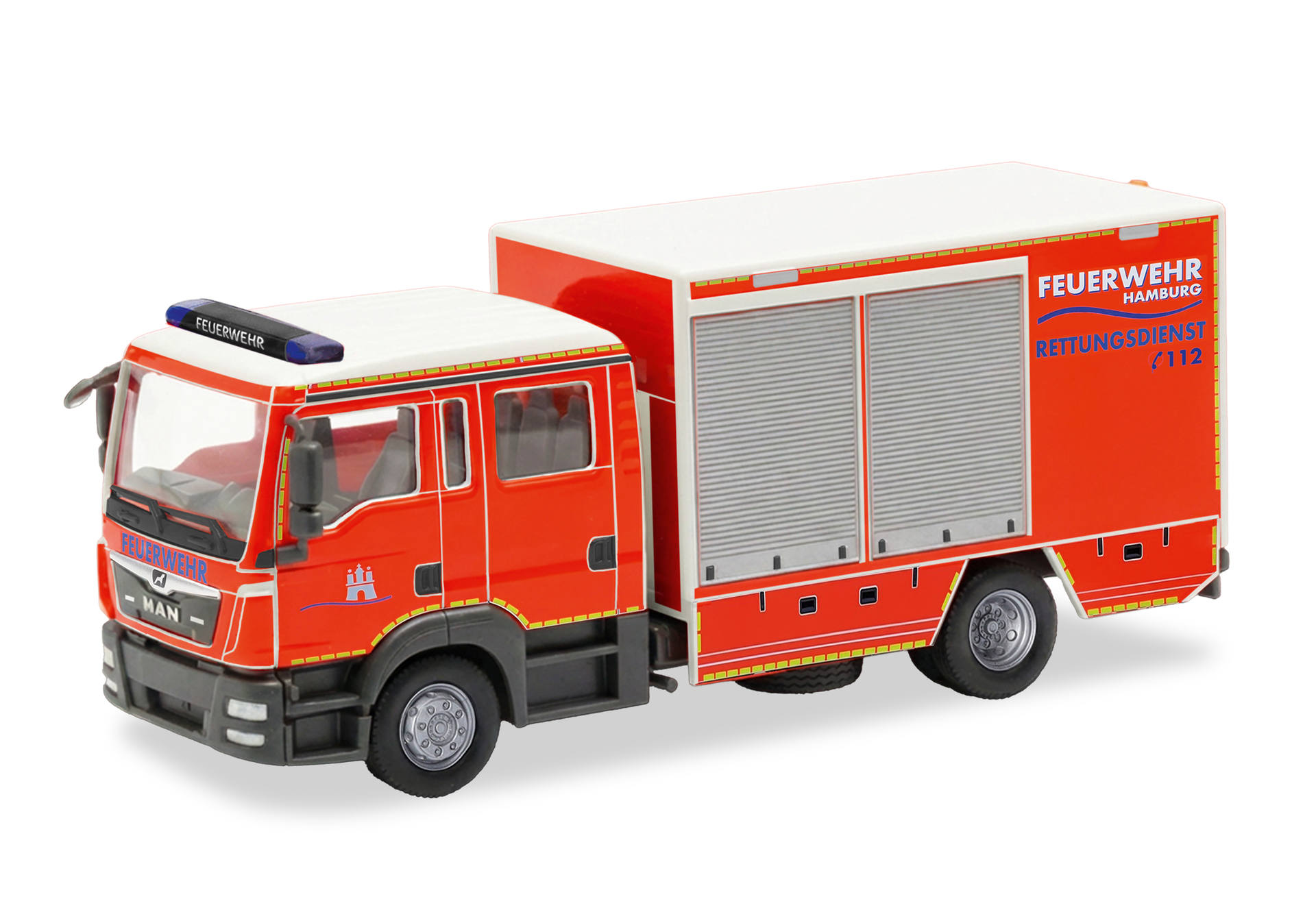 [予約]herpa Cars&Trucks 1/87 (プラスチック製) MAN TGL ユーロ6 GW-SAN "ハンブルク消防隊"