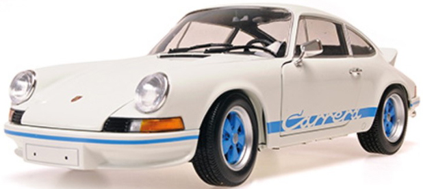 [予約]MINICHAMPS(ミニチャンプス) 1/18 (ダイキャスト製) ポルシェ 911 カレラ RS 1972 ホワイト/ブルーデザインロゴ