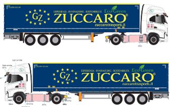 [予約]ELIGOR(エリゴール) 1/43 (ダイキャスト製) イベコ S-WAY NP カーテンサイダートレーラーZUCCARO TRASPORTI ブルー