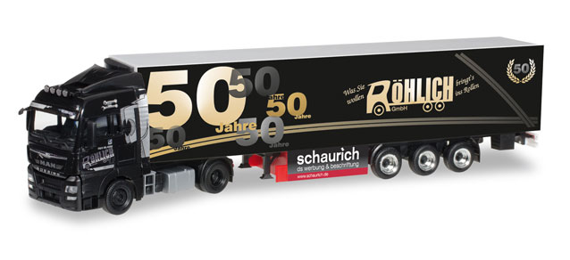 herpa Cars&Trucks 1/87 MAN TGX XLX Euro 6 冷蔵ボックス "50 years Rohlich"
