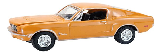 [予約]グリーンライト 1/64 (ダイキャスト製) 1968 Ford Mustang Fastback - Ford Rainbow Of Colors - West Coast USA Special Edition Mustang – Madagascar Orange