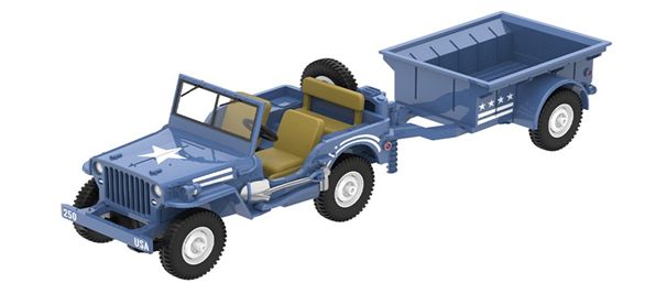 グリーンライト 1/64 (ダイキャスト製) Hitch & Tow - 1943 Willys MB