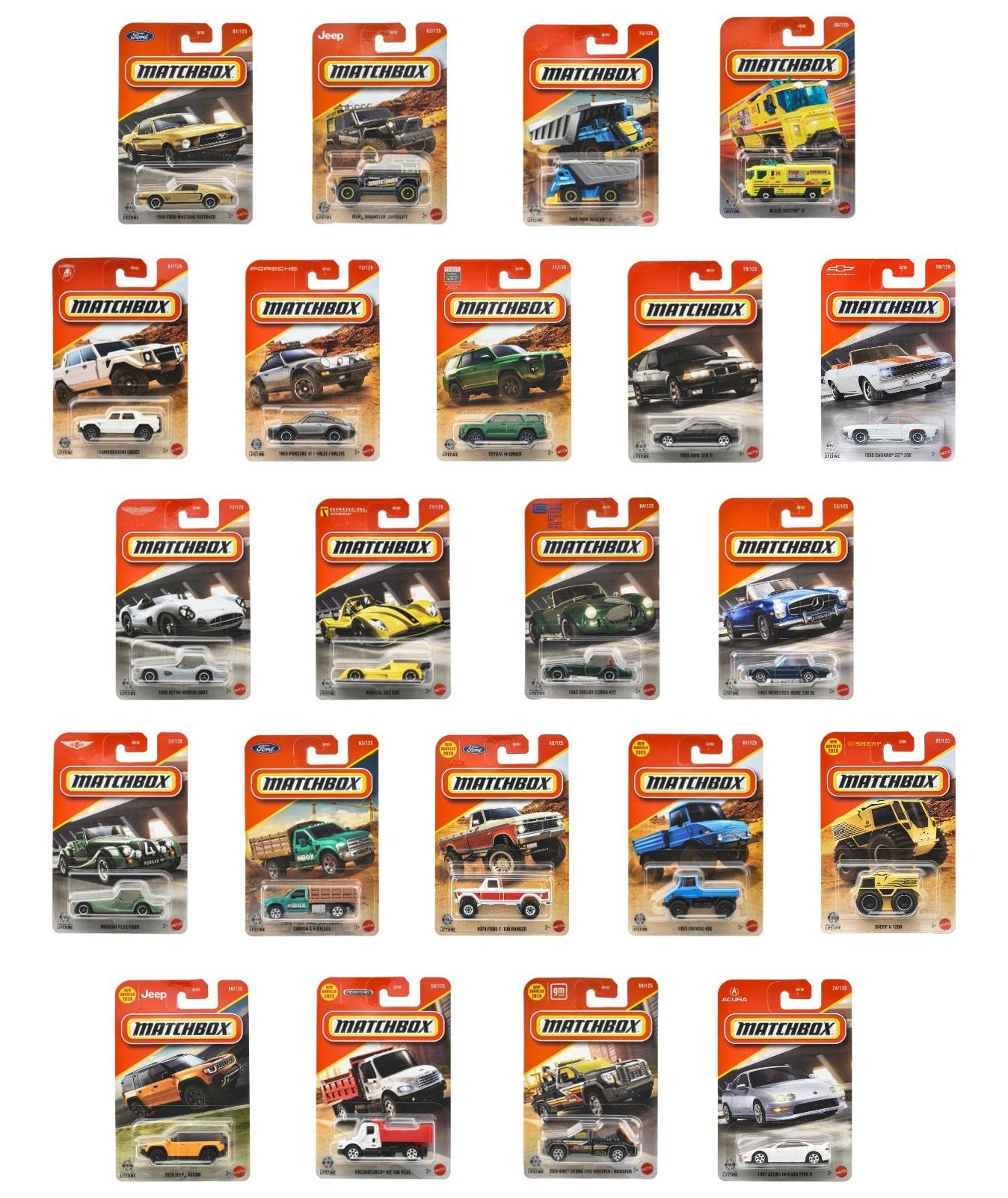 [予約]MATCHBOX 1/64 (ダイキャスト製) ベーシックカー アソート