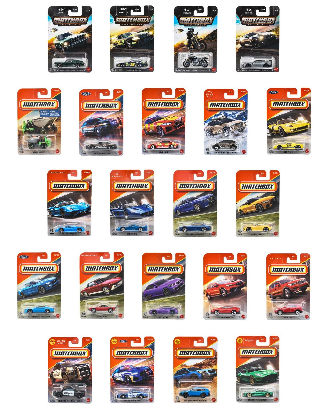 [予約]MATCHBOX 1/64 (ダイキャスト製) ベーシックカー アソート