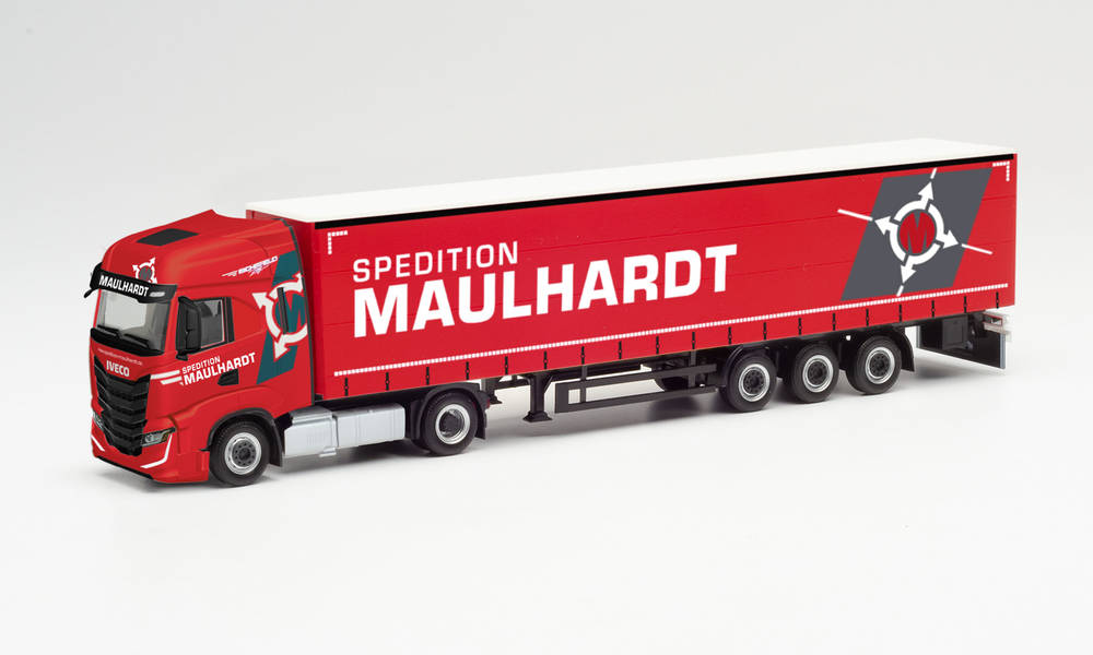 herpa Cars&Trucks 1/87 イベコ S-Way カーテンキャンバス セミトレーラー "Spedition Maulhardt“