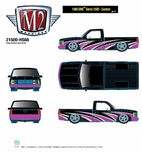 M2マシーン オライリー 限定 #19 - 1989 GMC　シエラ　1500 M2 Machines 1/64 (ダイキャスト製) 1989 GMC Sierra 1500 - Custom