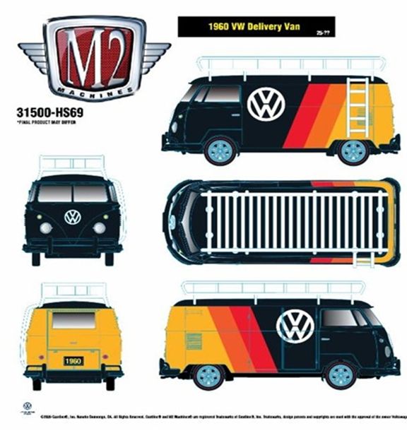 M2 Machines 1/64 (ダイキャスト製) 1960 VW Delivery Van