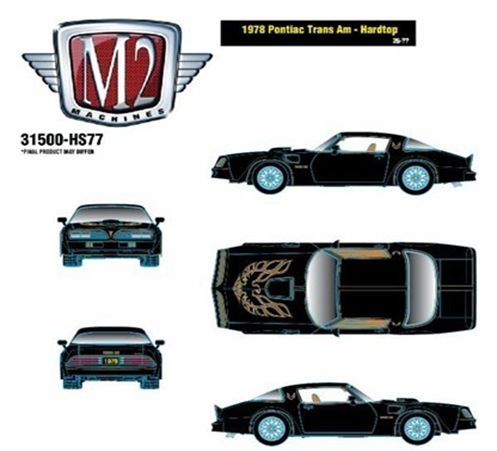 M2 Machines 1/64 (ダイキャスト製) 1978 Pontiac Trans Am - Hardtop
