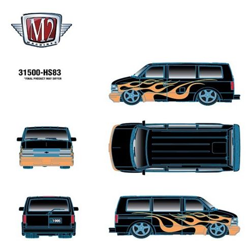 [予約]M2 Machines 1/64 (ダイキャスト製) 1995 Chevrolet Astro Van