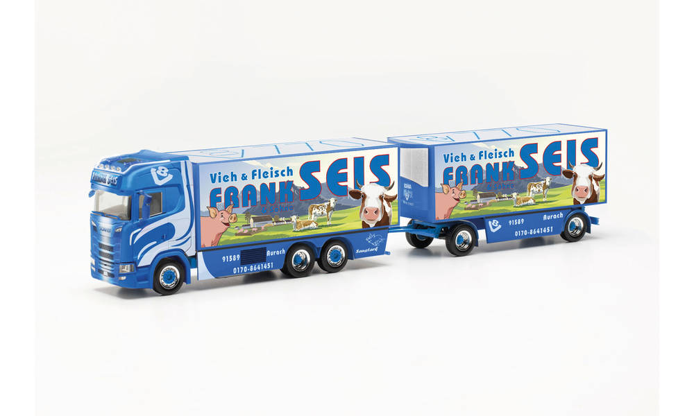 ミニカー　1/87 スカニア CS 20 HD冷蔵ボックストレーラー “Frank Seis” [HE316521] herpa Cars&Trucks 1/87 スカニア CS 20 HD 冷蔵ボックス