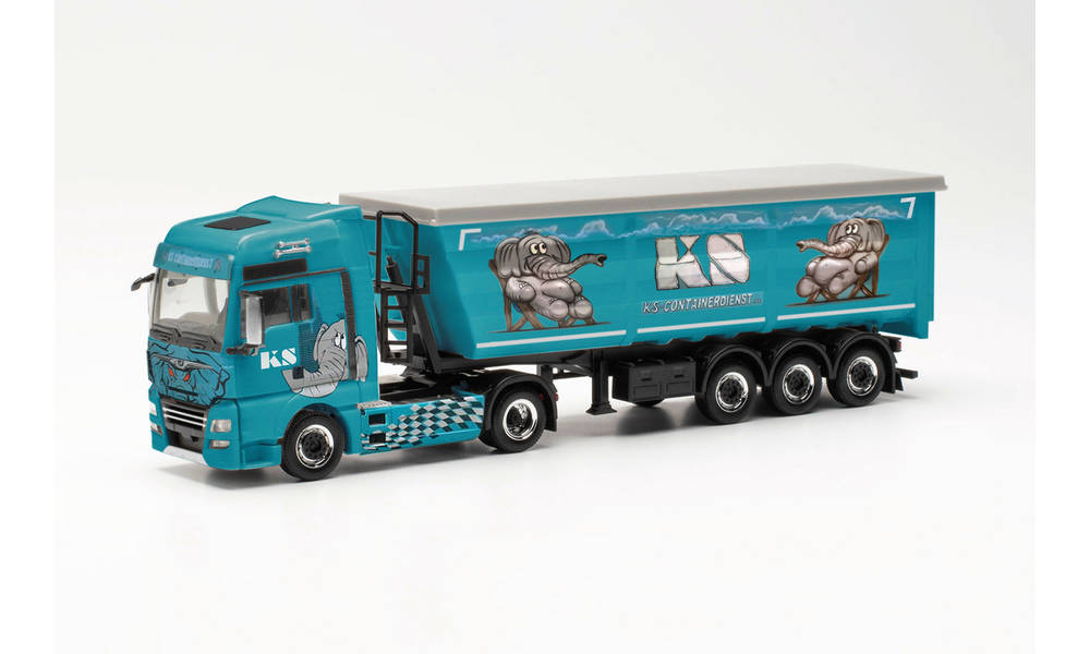herpa Cars&Trucks 1/87 MAN TGX XXL Euro 6C スチール ダンプ セミトレーラー “KS Containerdienst”