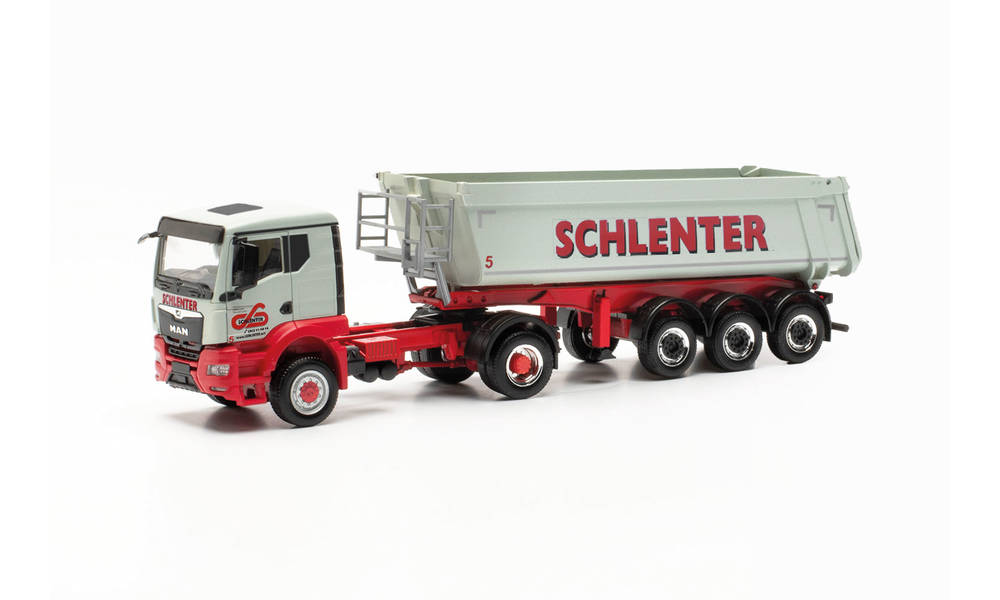 herpa Cars&Trucks 1/87 MAN TGS NN (4x4) Schmitz ダンプ セミトレーラー "Schlenter Aachen"