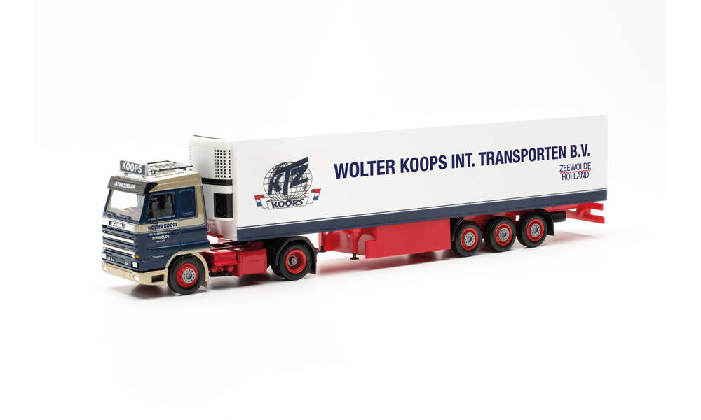 ミニカー　1/87 スカニア 143 ストリームライン冷蔵セミトレーラー ”Wolter Koops” [HE316736] herpa Cars&Trucks 1/87 スカニア 143 ストリームライン 冷蔵