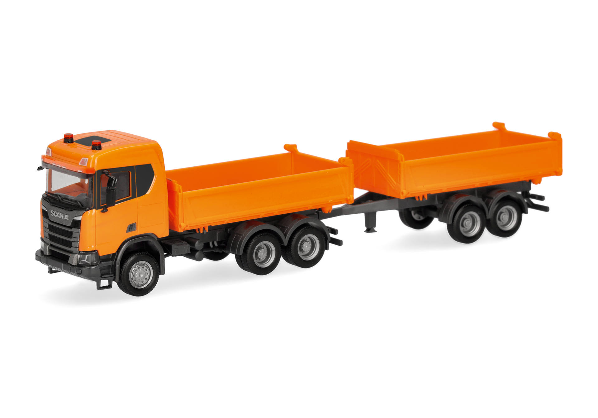 [予約]herpa Cars&Trucks 1/87 (プラスチック製) スカニア CR ND XT ロールーフ ダンプトレーラー オレンジ