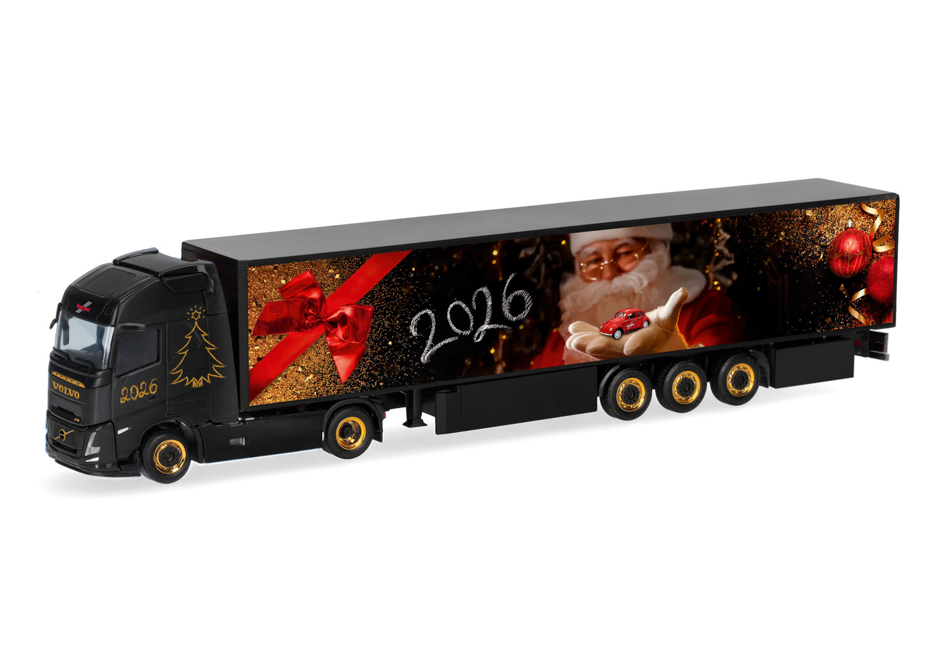[予約]herpa Cars&Trucks 1/87 (プラスチック製)  ボルボ FH エアロ グローブトロッター XL ボックスセミトレーラー "Herpa クリスマスモデル 2026"
