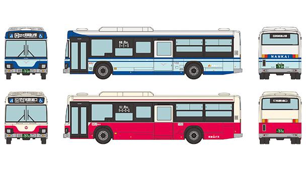 [予約]トミーテック 1/150 (プラスチック製) ザ・バスコレクション 和歌山バス創業50周年記念復刻デザインバス2台セット