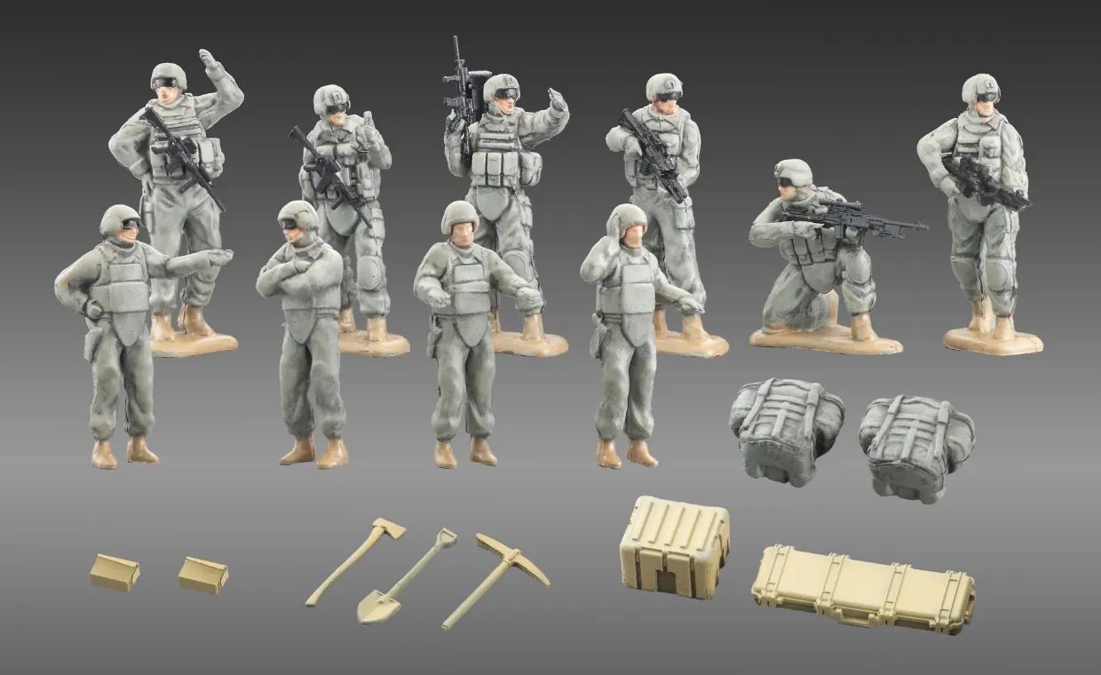 [予約]ARSENIA64(アーセニア・シックスフォー) 1/64 (ABS製) [AS006]戦闘車両情景セット(UCPグレー)