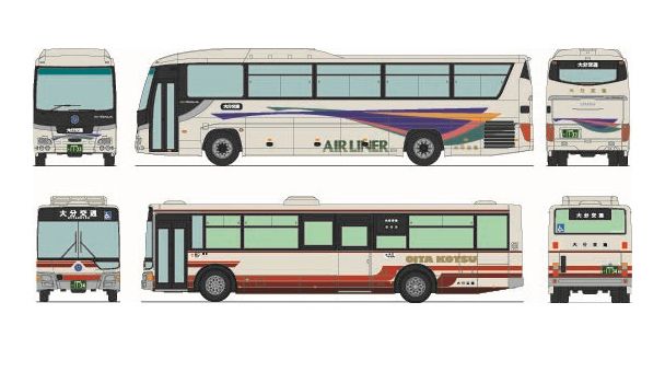 [予約]トミーテック 1/150 (プラスチック製) ザ・バスコレクション 大分交通2台セット