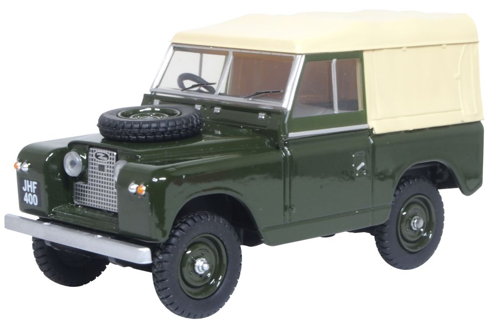 OXFORD(オックスフォード) 1/43 (ダイキャスト製) ランドローバー シリーズ II SWB キャンバス ブロンズグリーン