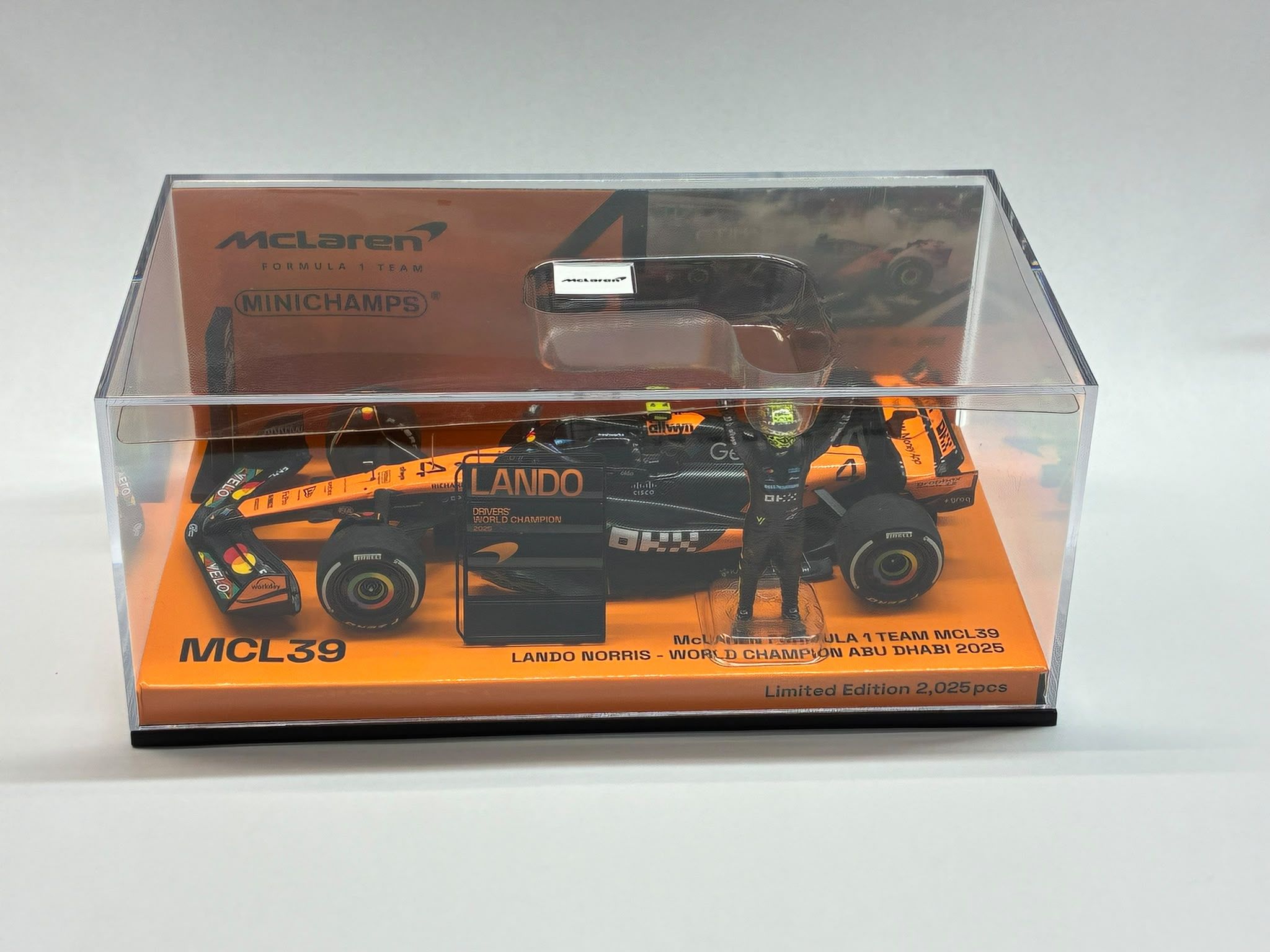 MINICHAMPS(ミニチャンプス) 1/43 (レジン製) マクラーレン F1チーム MCL39 ランド・ノリス アブダビGP 2025 ワールドチャンピオン