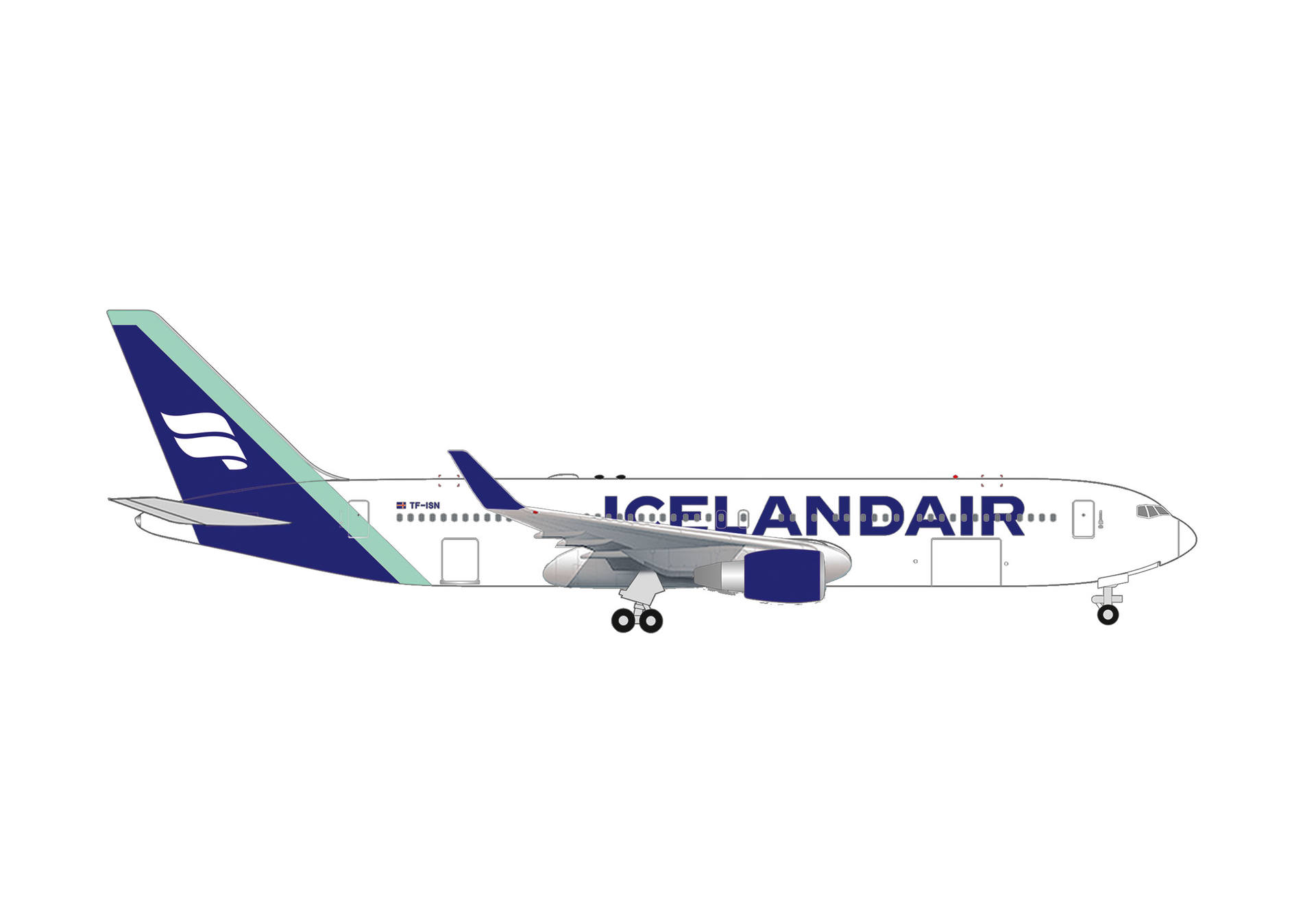 [予約]herpa wings 1/500 (ダイキャスト製) 767-300 アイスランド航空 "Sv?rtuborgir" TF-ISN