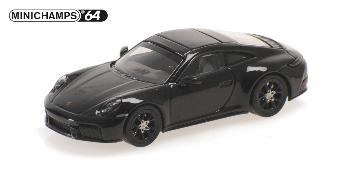 [予約]MINICHAMPS64(ミニチャンプス64) 1/64 (ダイキャスト製) ポルシェ 911 (992.2) カレラ GTS 2025 ブラックメタリック