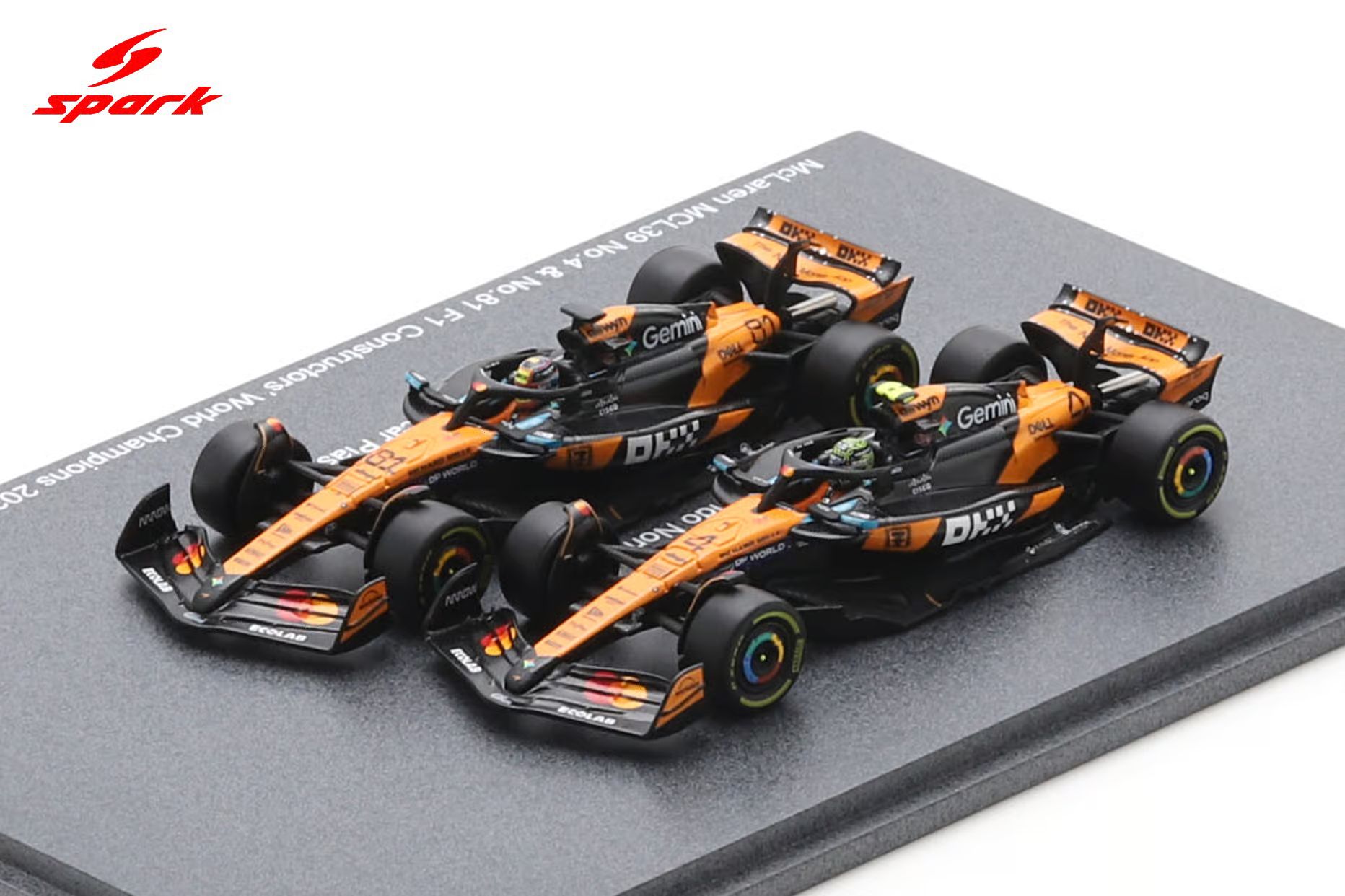 Spark(スパーク) 1/64 (ダイキャスト製) McLaren MCL39 No.4 & No.81 Formula 1 Constructors' Champion 2025 Lando Norris & Oscar Piastri