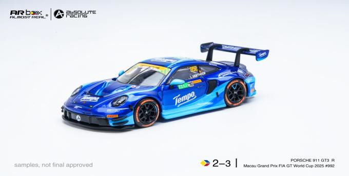 ALMOST REAL 1/64 (ダイキャスト製) Porsche 911 GT3 R - Macau FIA GT World Cup 2025 #992