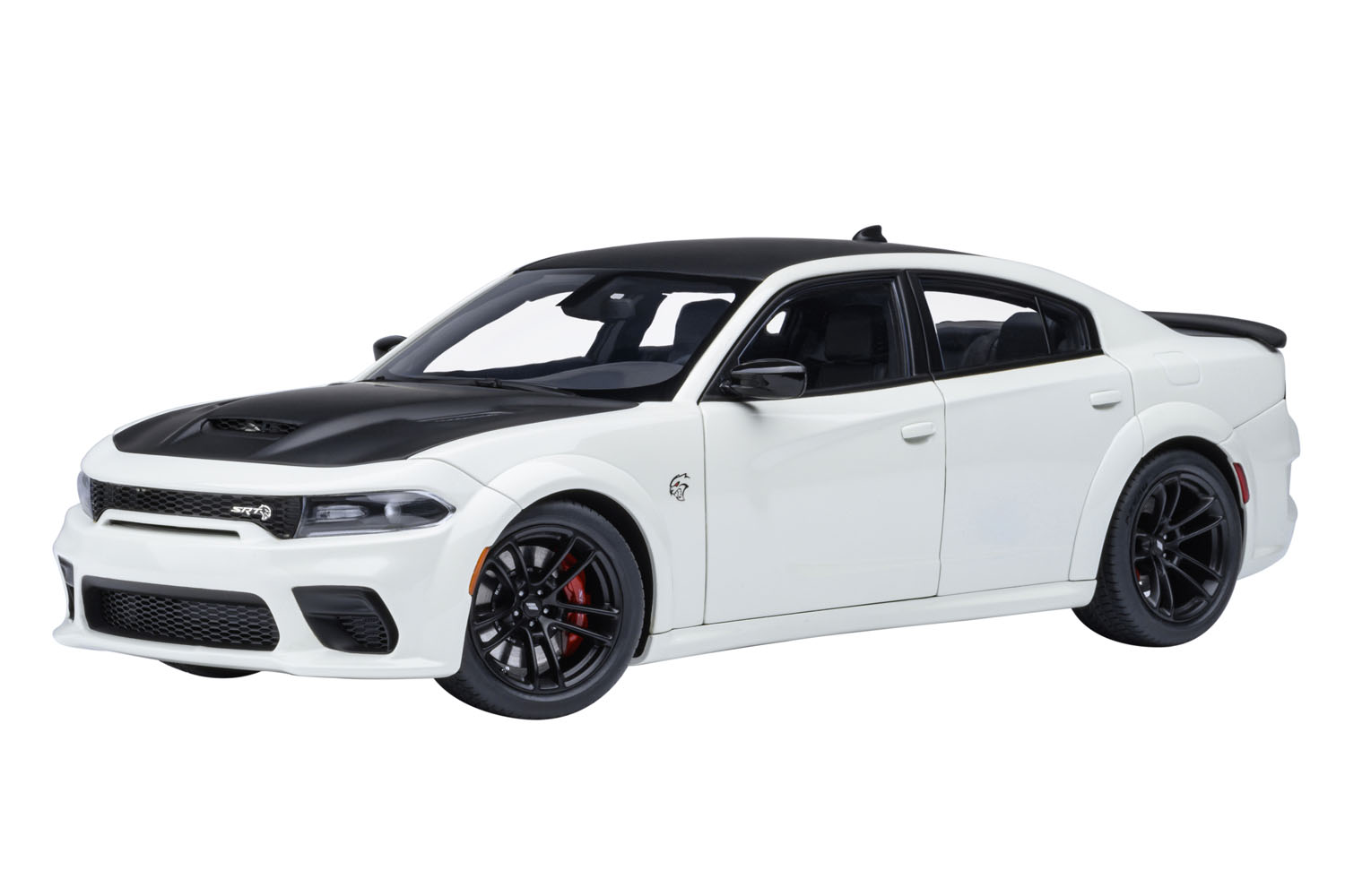 [予約]AUTOart (オートアート) コンポジットダイキャストモデル 1/18 (ダイキャスト製) ダッジ チャージャー SRT ヘルキャット レッドアイ ジェイルブレイク （ホワイト／マットブラック ＜KNUCKLE WHITE＞）