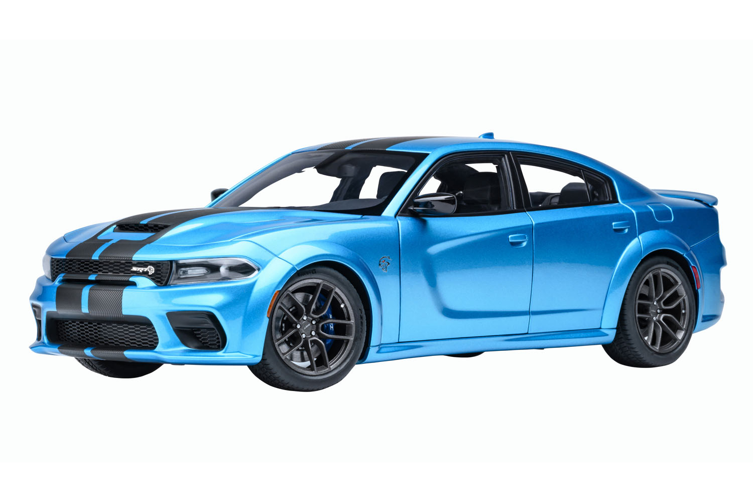 [予約]AUTOart (オートアート) コンポジットダイキャストモデル 1/18 (ダイキャスト製) ダッジ チャージャー SRT ヘルキャット レッドアイ ジェイルブレイク （パール・ブルー／カーボンブラック・ストライプ ＜B5 BLUE＞）