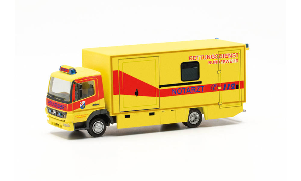 herpa Cars&Trucks 1/87 メルセデスベンツ アテゴ 04 ボックストラック "Rettungsdienst Bundeswehr Notarzt"