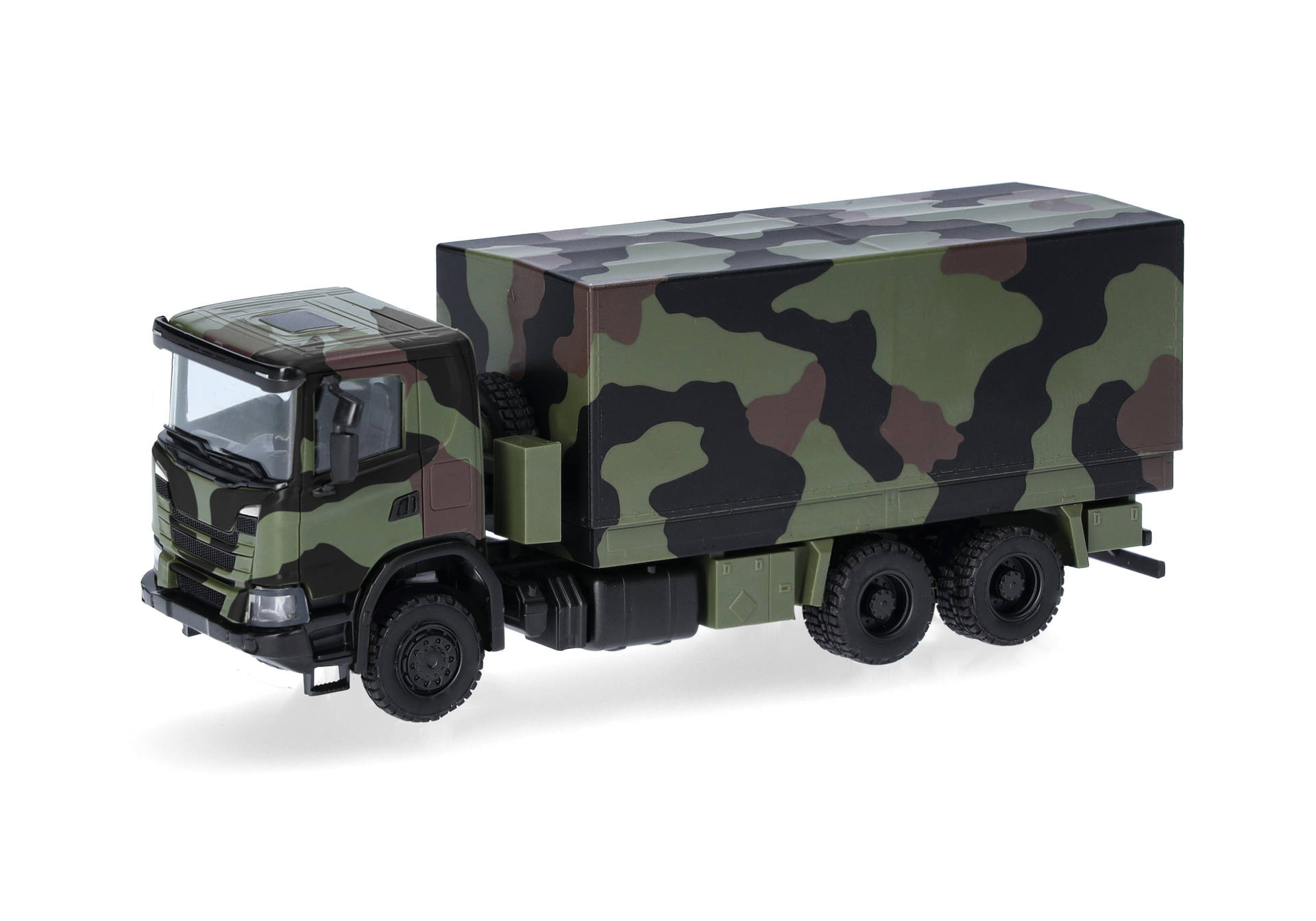 [予約]herpa Cars&Trucks 1/87 (プラスチック製) スカニア XT17 プラットフォーム トラック 6x6 "ドイツ連邦軍"