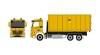 [予約]herpa Cars&Trucks 1/87 (プラスチック製) メルセデスベンツ アロクス M ロールオフマルチバケットトラック 3軸 トランスポートフラット（高）付 "Leonhard Weiss"