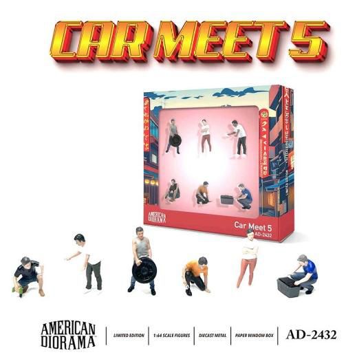 アメリカンジオラマ 1/64 (ダイキャスト製) フィギュア Car Meet