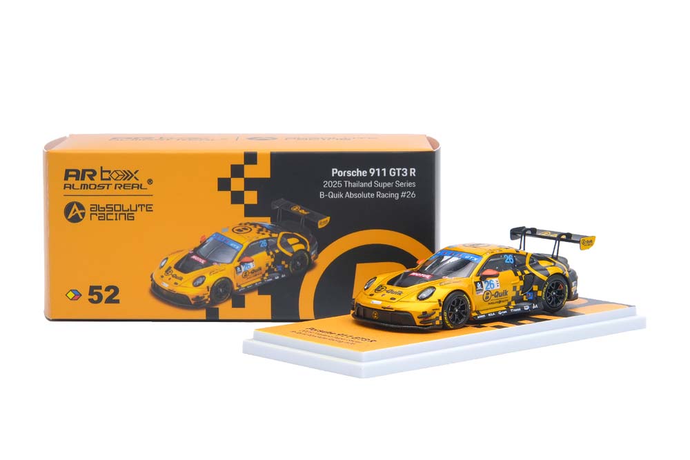 [予約]ALMOST REAL 1/64 (ダイキャスト製) Porsche 911 GT3 R 2025 タイランド・スーパー・シリーズ B-Quik Absolute Racing #26 