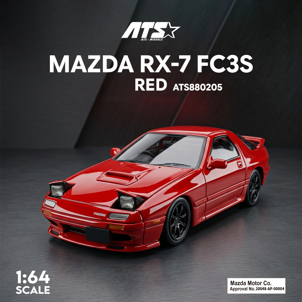 [予約]ATS MODELS 1/64 (ダイキャスト製) MAZDA RX-7 FC3S レッド