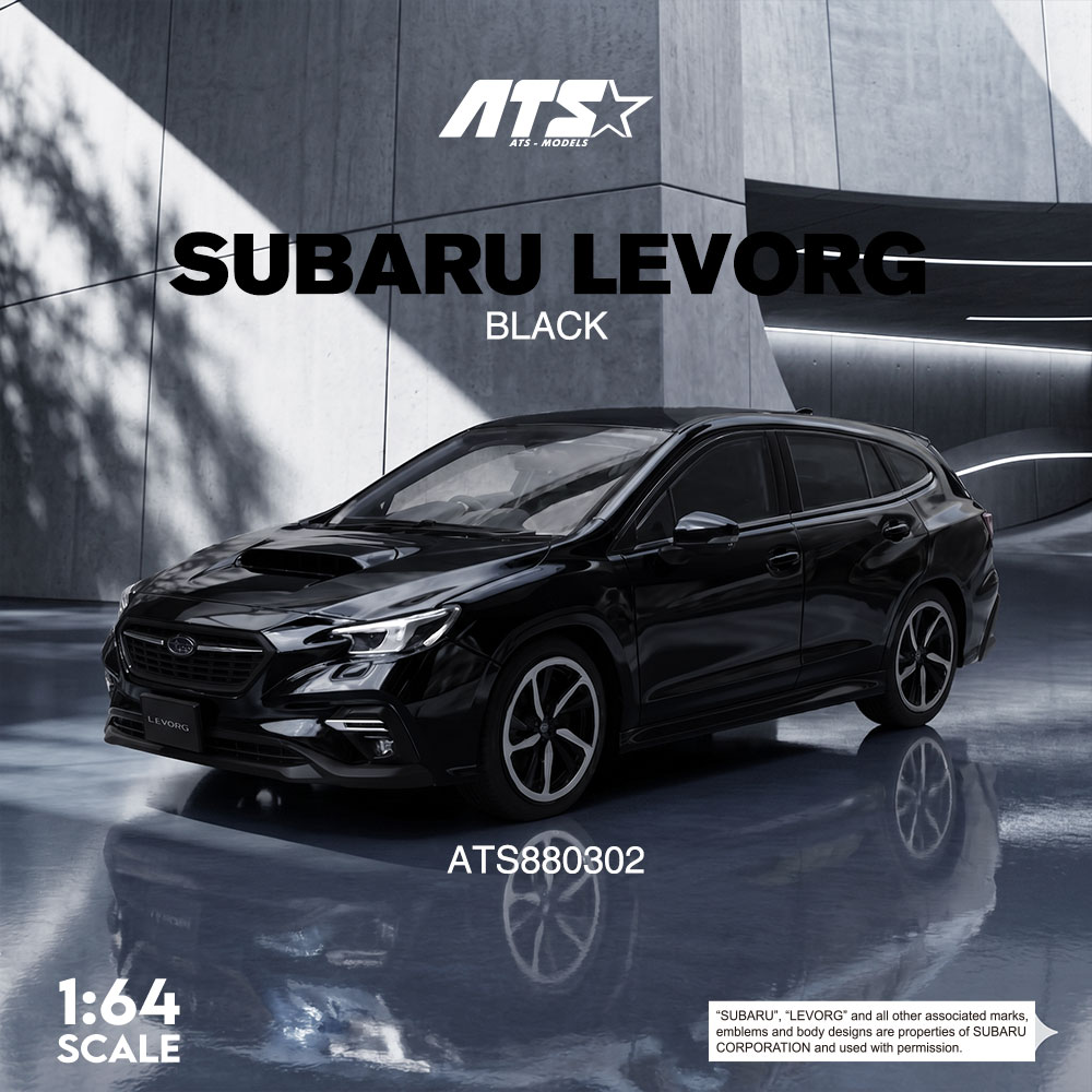 [予約]ATS MODELS 1/64 (ダイキャスト製) SUBARU LEVORG ブラック