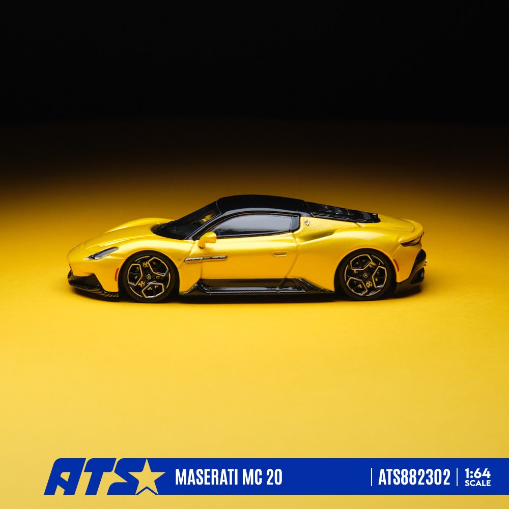 [予約]ATS MODELS 1/64 (ダイキャスト製) MASERATI MC 20 イエロー