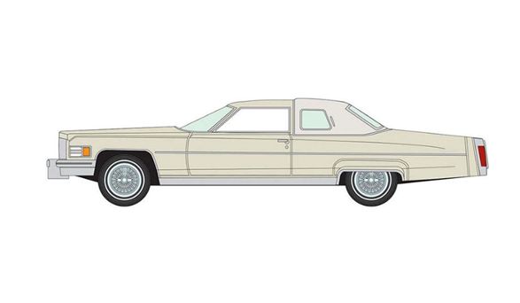 オートワールド 1/64 (ダイキャスト製)  1976 キャディラック クーペ ドゥヴィル フェニキアンアイボリー ※並行輸入品