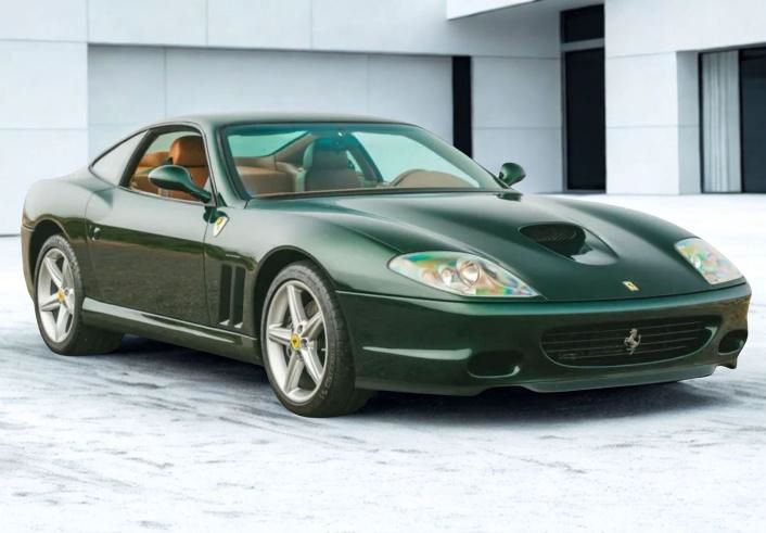 [予約]BBR MODELS 1/18 (レジン製) Ferrari 575M Maranello 2002 - made in italy Verde Zeltweg - Cuoio interior ※ケース付