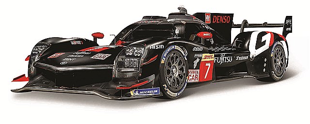 [予約]BURAGO(ブラーゴ) 1/43 (ダイキャスト製) トヨタ GR010 ハイブリッド Gazoo Racing 2024 No,7 ブラック クリアケース付