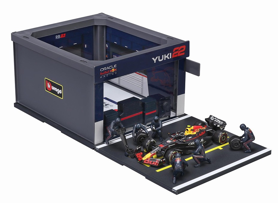 [予約]BURAGO(ブラーゴ) 1/43 (ダイキャスト製) オラクル レッドブル レーシング PIT PASS セット RB21 No.22 角田裕毅