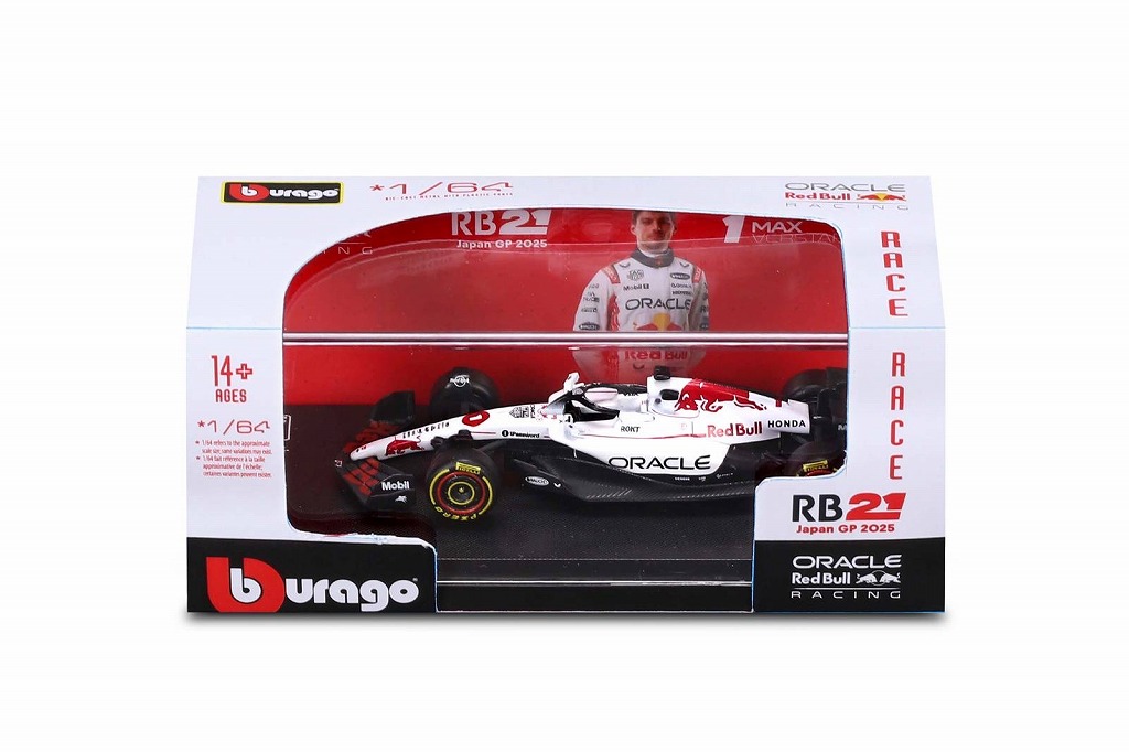 [予約]BURAGO(ブラーゴ) 1/64 (ダイキャスト製) オラクル レッドブル レーシング RB21 2025 日本GP No,1 M.フェルスタッペン クリアケース/ドライバー無