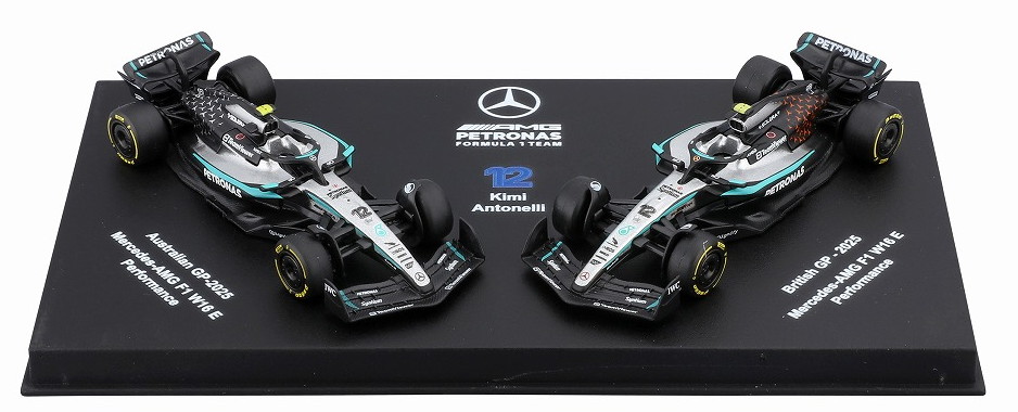 [予約]BURAGO(ブラーゴ) 1/64 (ダイキャスト製) メルセデス-AMG ペトロナス F1チーム W16 オーストラリア/イギリスGP No.12 A.K.アントネッリ2台セット 