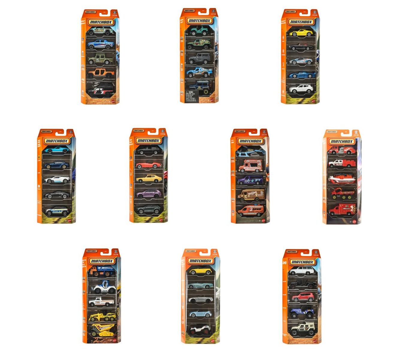 MATCHBOX 1/64 (ダイキャスト製) 5カーパック