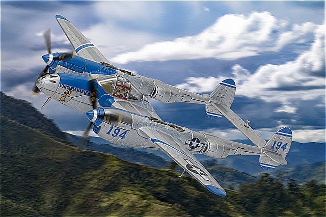 [予約]CORGI(コーギー) 1/72 (ダイキャスト製) ロッキード P-38J ライトニング "バージニア・マリー"