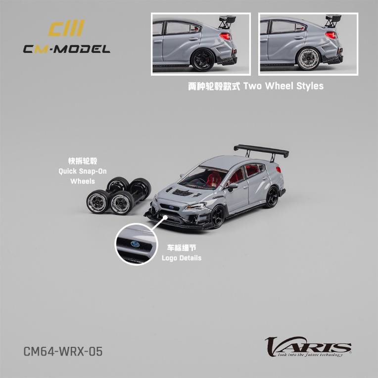 CM・MODEL(CMモデル) 1/64 (ダイキャスト製) Subaru Varis Widebody 2.0 WRX グレー