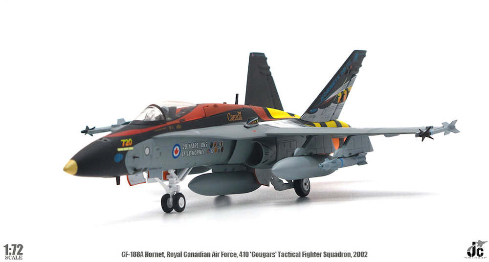 JCW 1/72 (ダイキャスト製) CF-188A カナダ空軍 410SQ 'Cougars' 2002